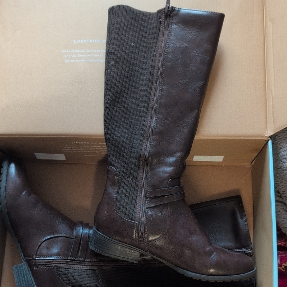 Life Stride Women's Dark Brown Over the Knee Boots